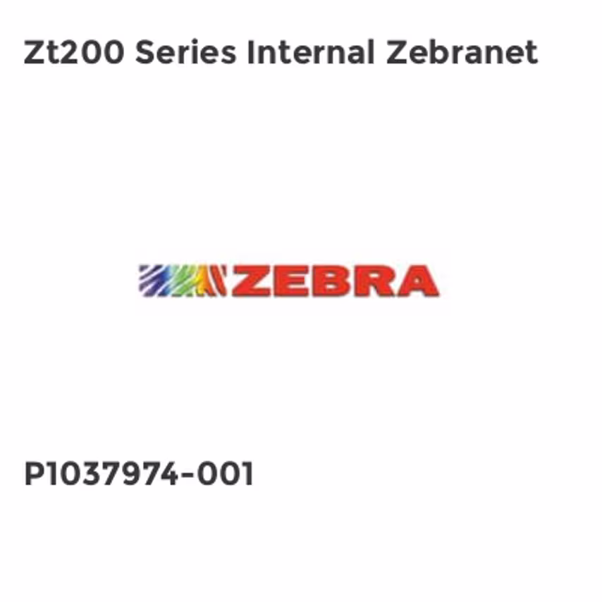 Zebra Zt200 Series Internal Zebranet