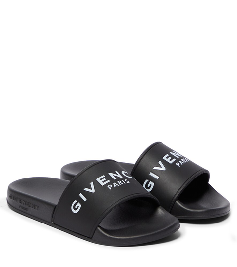 Logo-print rubber slides