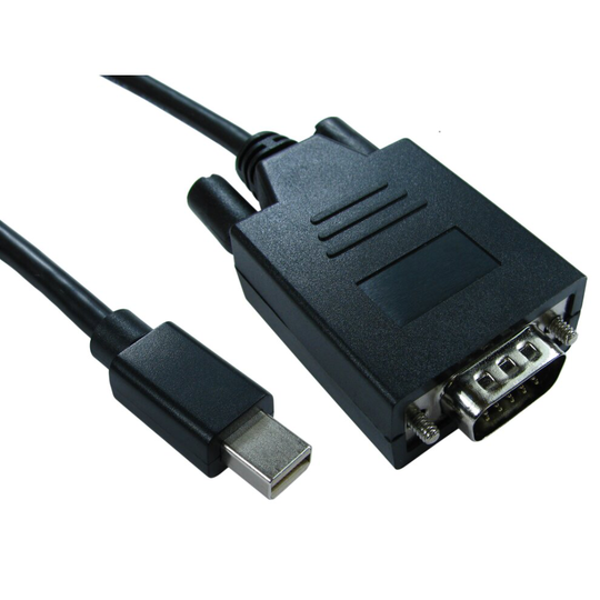 Cables Direct Mini Display Port - VGA,1m Mini DisplayPort VGA (D-Sub) Black
