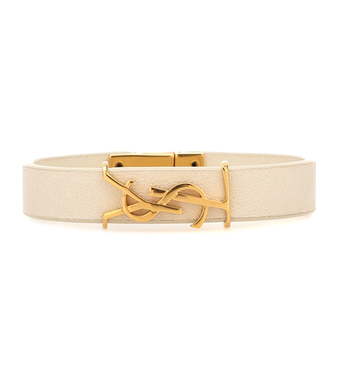 Monogram leather bracelet