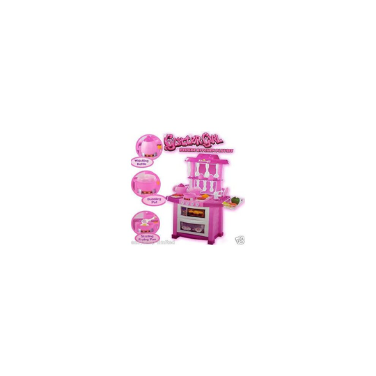 Girls Kids Deluxe 25pc Kitchen Playset Cooking Role Play Set