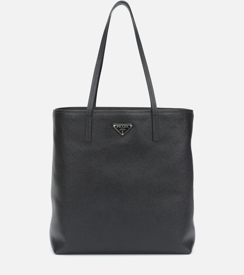 Leather tote bag