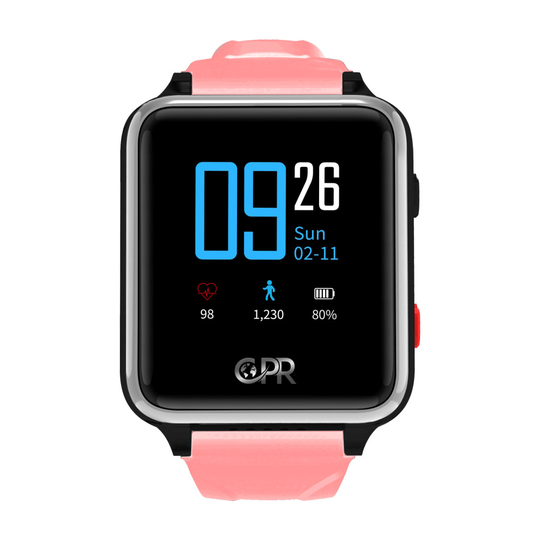 (Pink) CPR Guardian 2 Elderly SOS Personal Alarm Watch with GPS Tracking