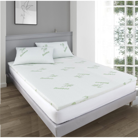 (Superking, 2 Inch) Soft bamboo memory foam mattress topper