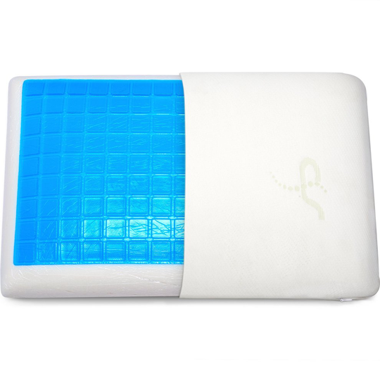 Supportiback® Comfort Therapy Memory Bed Pillow With Heat Dissipating CoolGel, Reversible Sides, Removable Washable Hypoallergenic Cover -...