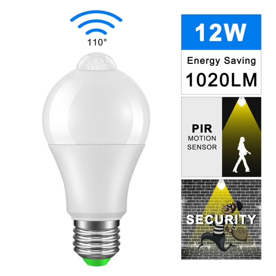 (daylight(5000K-6500K)) PIR Motion Sensor E27 LED Bulbs Sound Control Energy Saving Light Lamp