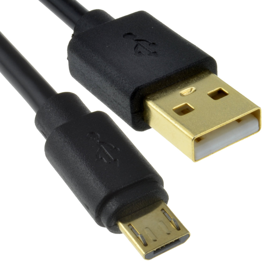 kenable GOLD USB 2.0 A To MICRO B FAST CHARGE and Sync Cable 24AWG 0.15m BLACK