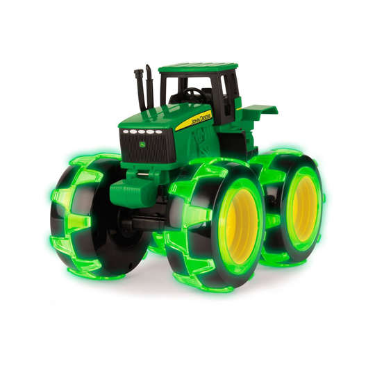 John Deere Monster Treads Lightning Wheels - Light-Up Preschool Toy Vehicle - Suitable from 3 years+