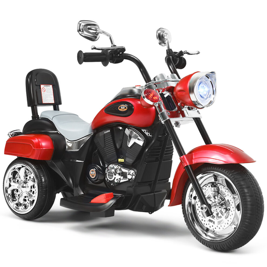 Chopper Style Motorcycle Battery Powered Ride on Motorcycle w/Music