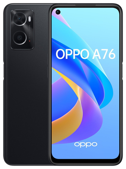 SIM Free OPPO A76 128GB Mobile Phone - Black