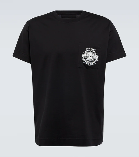 Embroidered cotton T-shirt