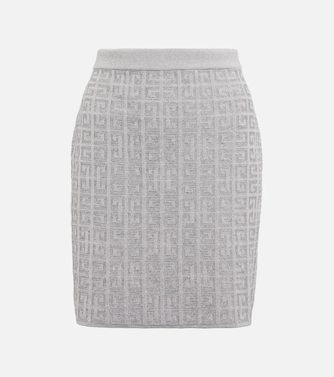 4G jacquard miniskirt