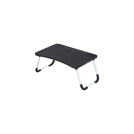 N/Q LEMROE Portable Foldable Bed Desk Laptop Table with Phone Slot Notebook Stand Reading Holder for Eating Breakfast Watching Movie On Bed (Blac