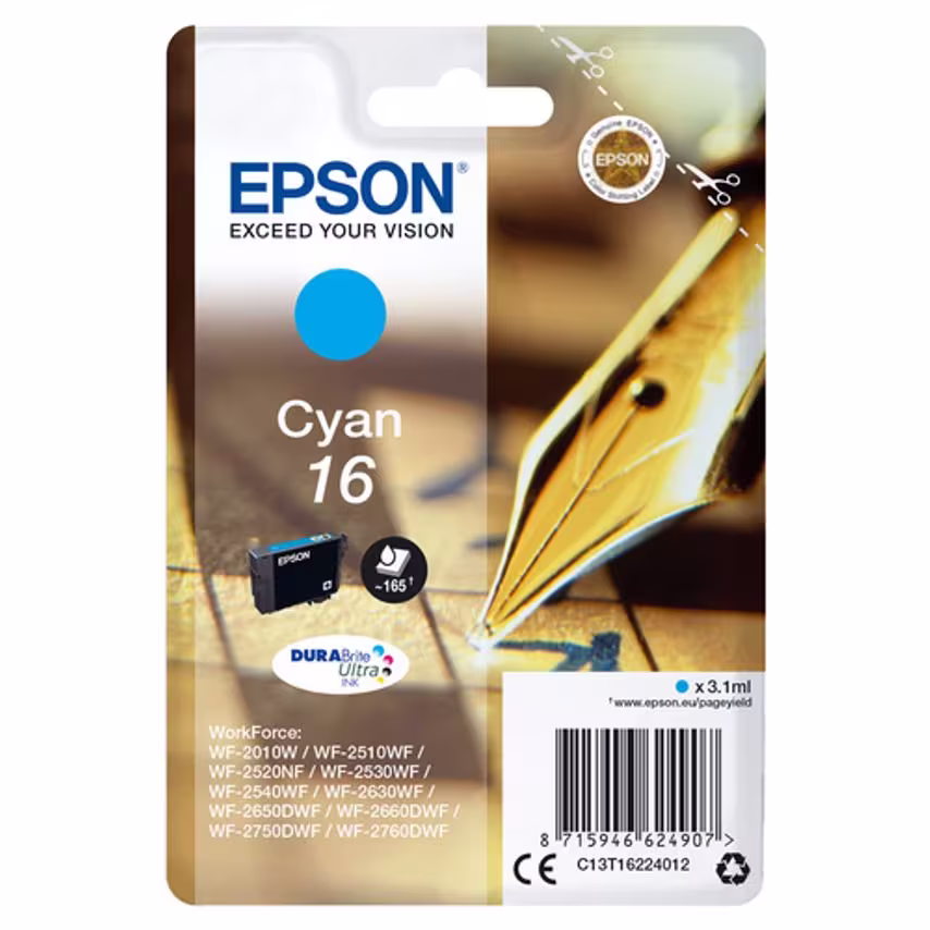 Epson Ink High Volume 16 Series Pen & Crossword Cyan