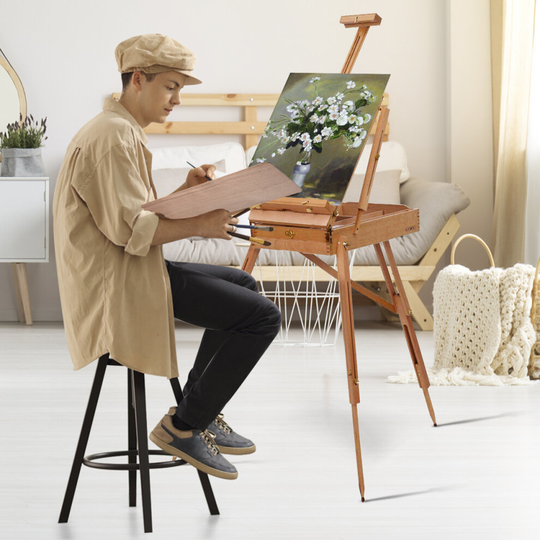 Wood Art Easel Stand Artist Painting Drawing Tripod Full Standing Adjustable