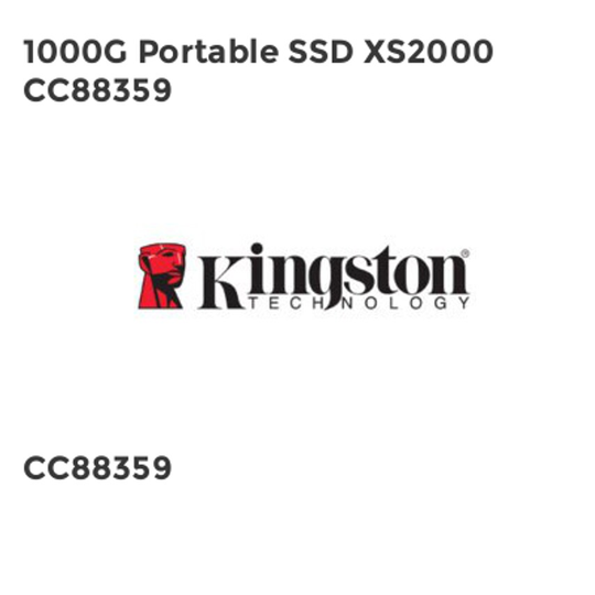 Kingston 1000G Portable SSD XS2000 CC88359