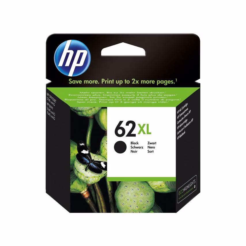 HP HP 62XL Black Standard Capacity Ink Cartridge 12ml - C2P05AE