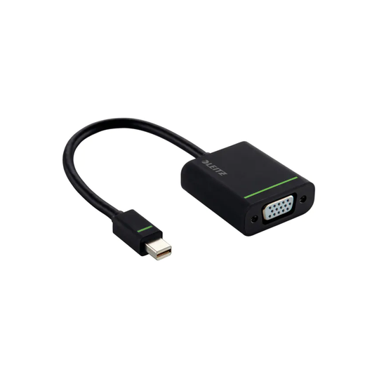Leitz Complete Mini Display Port to VGA Adapter Black - Outer Carton- you get 10