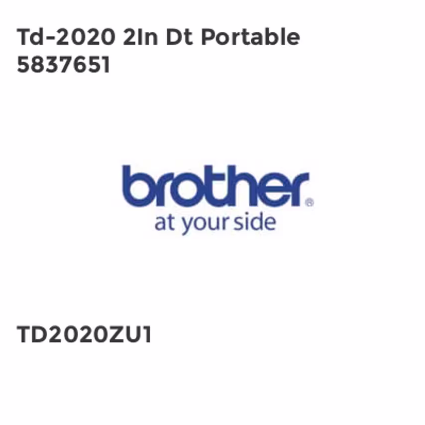 Brother Td-2020 2In Dt Portable 5837651