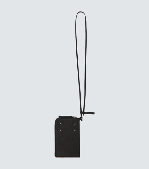 Leather phone pouch with strap
