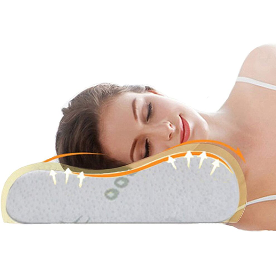 Ecosafeter Contour Memory Foam Pillow - Cervical Massage Deep Sleep Neck Pillow