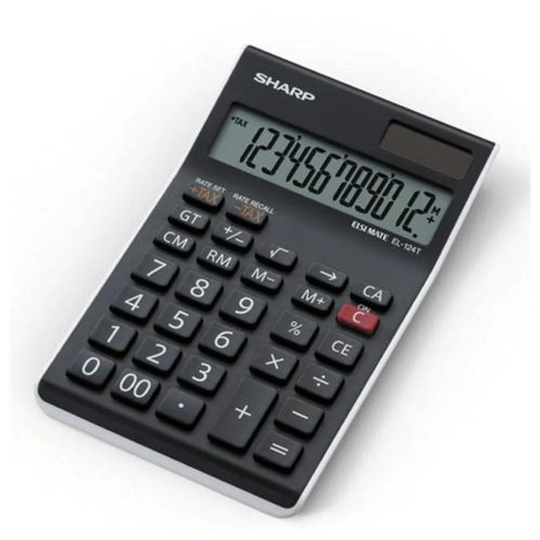 Sharp Sharp Desktop Calculator 12 Digit 4 Key Memory Battery/Solar Power 96x12x1