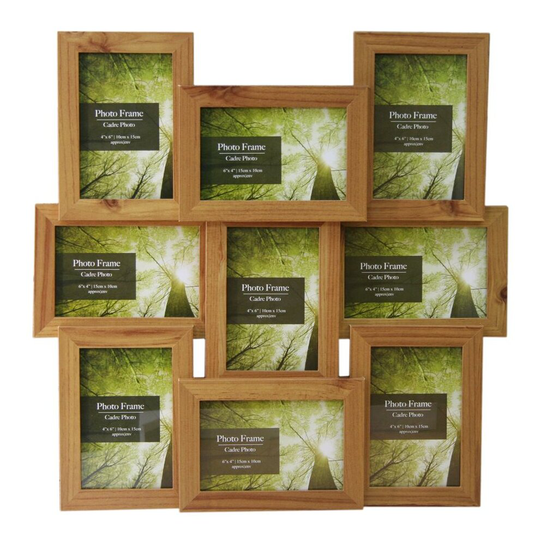 9 Multi Wood Effect Photo Frame