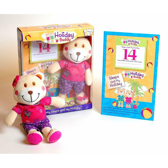 HOLIDAY BUDDY TEDDY BEAR 14 DAY HOLIDAY COUNT DOWN & STICKERS BOXED