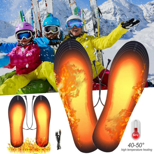 (Cutable?35 ~ 39) USB Electric Heated Shoe Insoles Warm Sock Feet Heater Foot Winter Warmer Pad