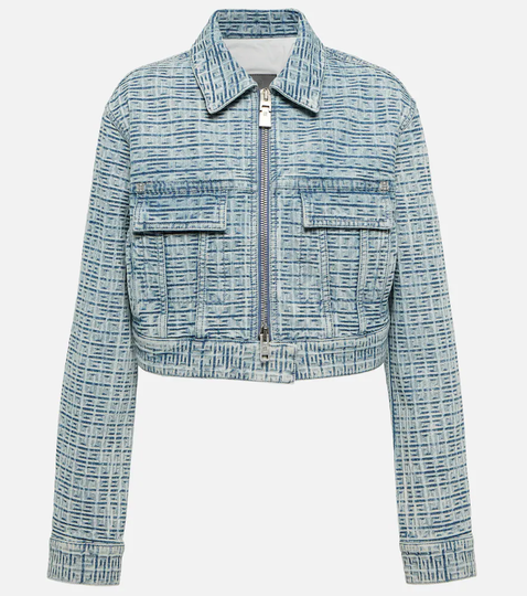 4G cropped denim jacket
