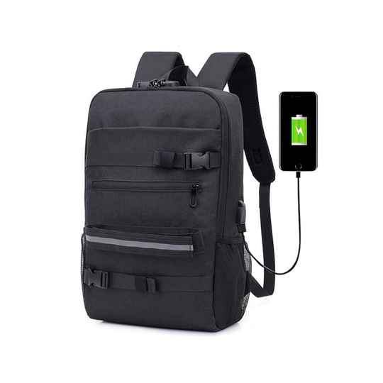 Multifunction Business Trip Waterproof Guard Against Theft Lock Large Capacity with USB Charging Jack Laptop Tablet Macbook Bag Backpack Schoolbag
