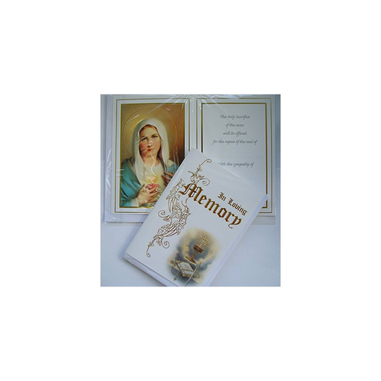 IN LOVING MEMORY Deluxe Catholic Mass Card 2182