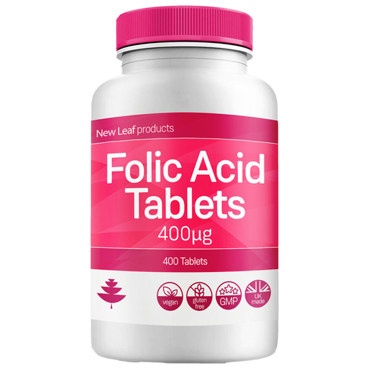 Folic Acid Tablets 400 mcg - Vegan Vitamin B9 Tablets 13 Months Supply