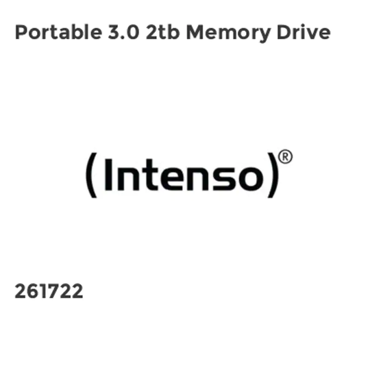 Intenso Portable 3.0 2tb Memory Drive