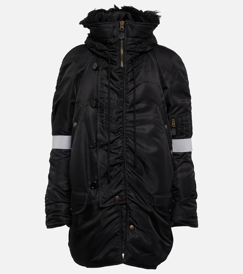 Faux fur puffer jacket