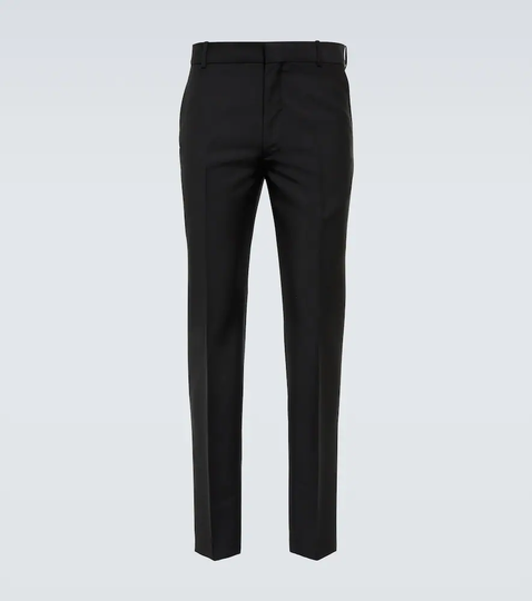 Wool and mohair slim pants