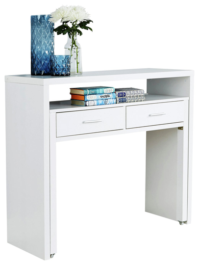 Regis 2 Drawer Console Desk - White