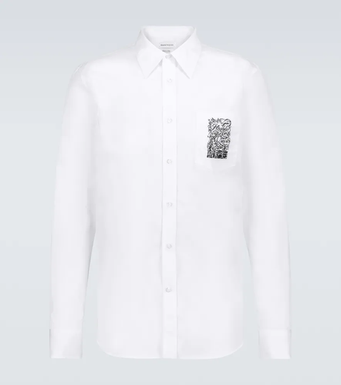 Long-sleeved cotton shirt