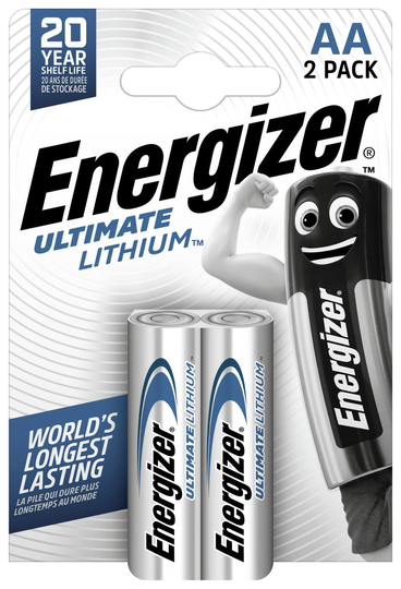 Energizer Ultimate Lithium AA Batteries 2 Pack