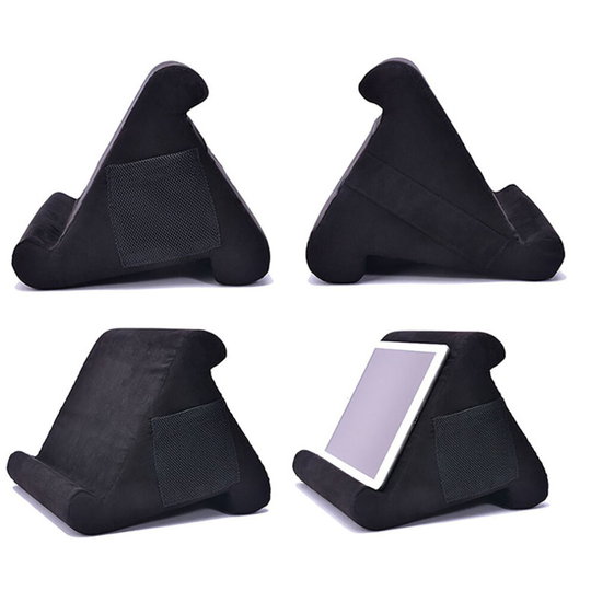 (Black) Tablet Stand Pillow Holder & Mobile Phone Holder