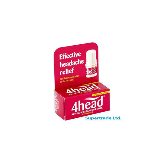 3 X 4HEAD STICK MIGRAINE HEADACHE PAIN RELIEF 4 head drug free - 3.6g