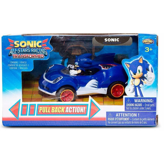 Sonic The Hedgehog All Stars Racing Transformed Pull Back Action Toy Car