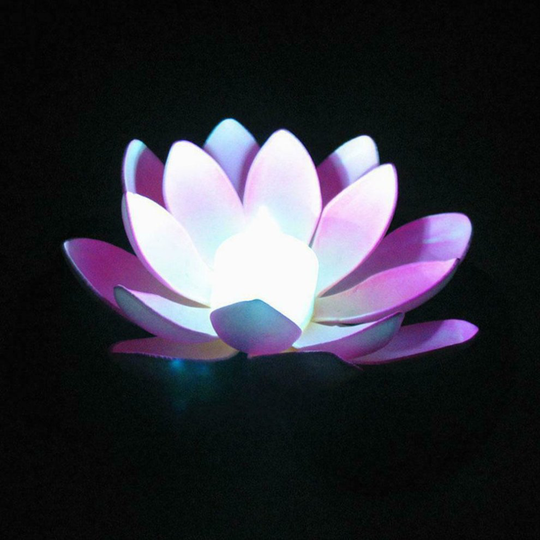 (Gradient) Floating LED-Lotus Lights Outdoor Pond Pool Garden Flower Night Lamp Decor
