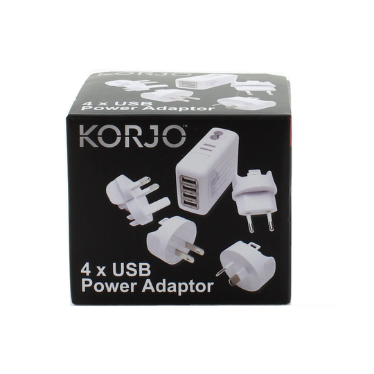 Premier Portfolio Korjo USB Power Adaptor Travel Plug Adaptors