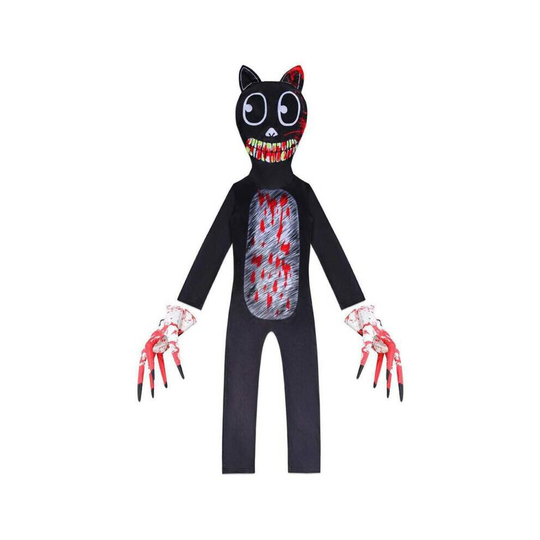 (7-8Years) Kids Boy Girl Cartoon Cat Cosplay Jumpsuit Romper Halloween Party Fancy Dress