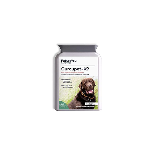 FutureYou Cambridge Curcupet-K9 Turmeric for Dogs - 56 Tablets - Highly Absorbable Joint Health Supplement with Patented Curcumin Formulation -