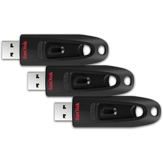 SanDisk Ultra 32GB USB Flash Drive USB 3.0 up to 130MB/s Read - Triple Pack