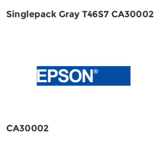 Epson Singlepack Gray T46S7 CA30002- you get 6