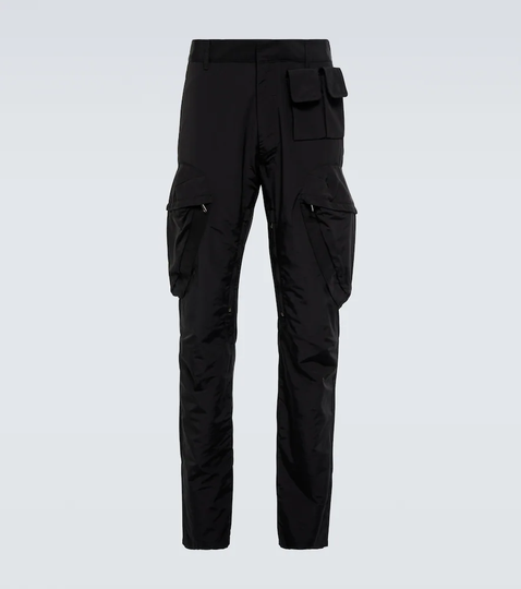 Slim-fit technical cotton-blend cargo pants