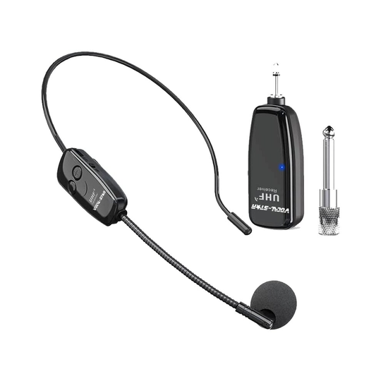 Vocal-Star Wireless UHF Microphone Headset for Singing, Karaoke,Vocals